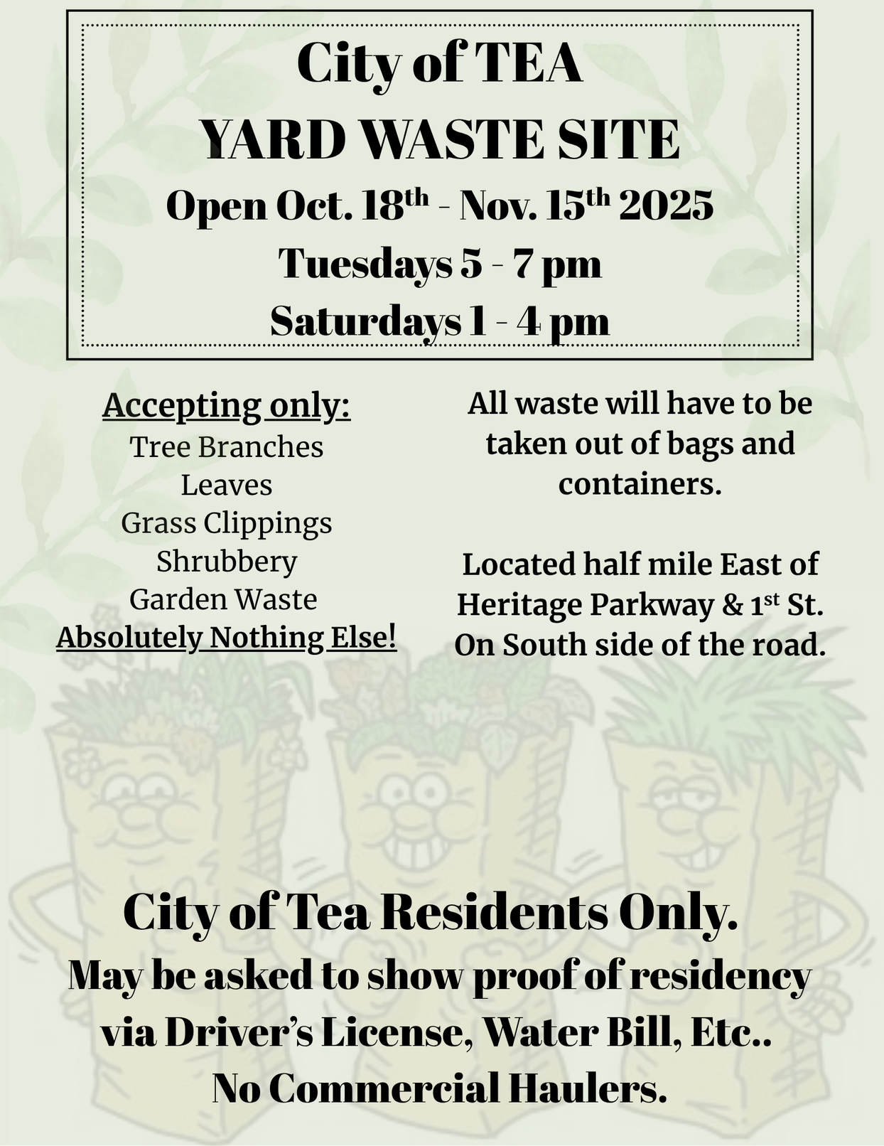 Yard Waste 2025 Fall